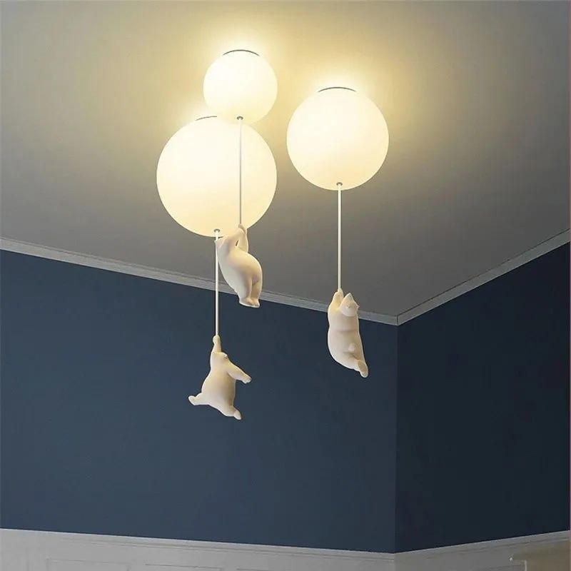 Plafondlamp - Kinderlamp met Beer en Ballon - Cloudino