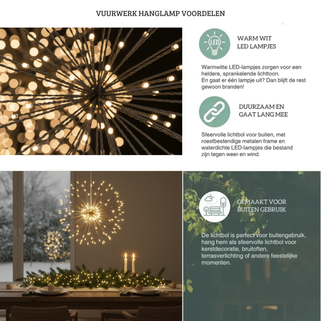 Vuurwerk Hanglamp – Magische Hangende Lichtshows