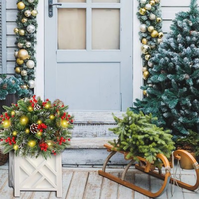 Lichtgevende Kerstkrans – voor in pot & als sfeervulling