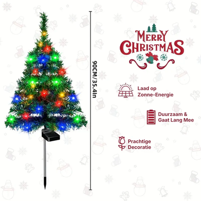 Mini sapin de Noël lumineux à énergie solaire