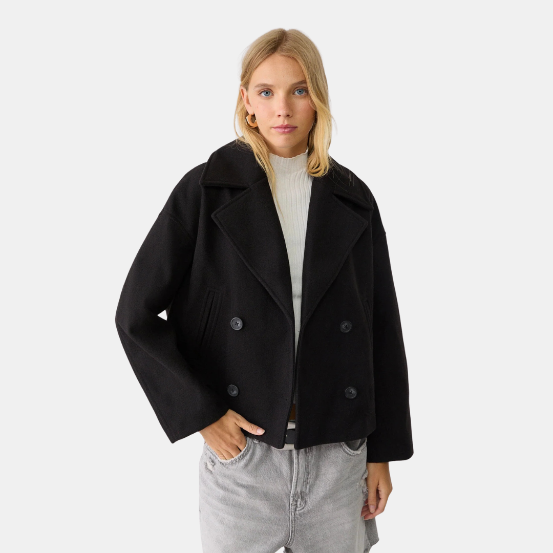Velmira - Veste courte croisée pour femme pour l'automne et l'hiver