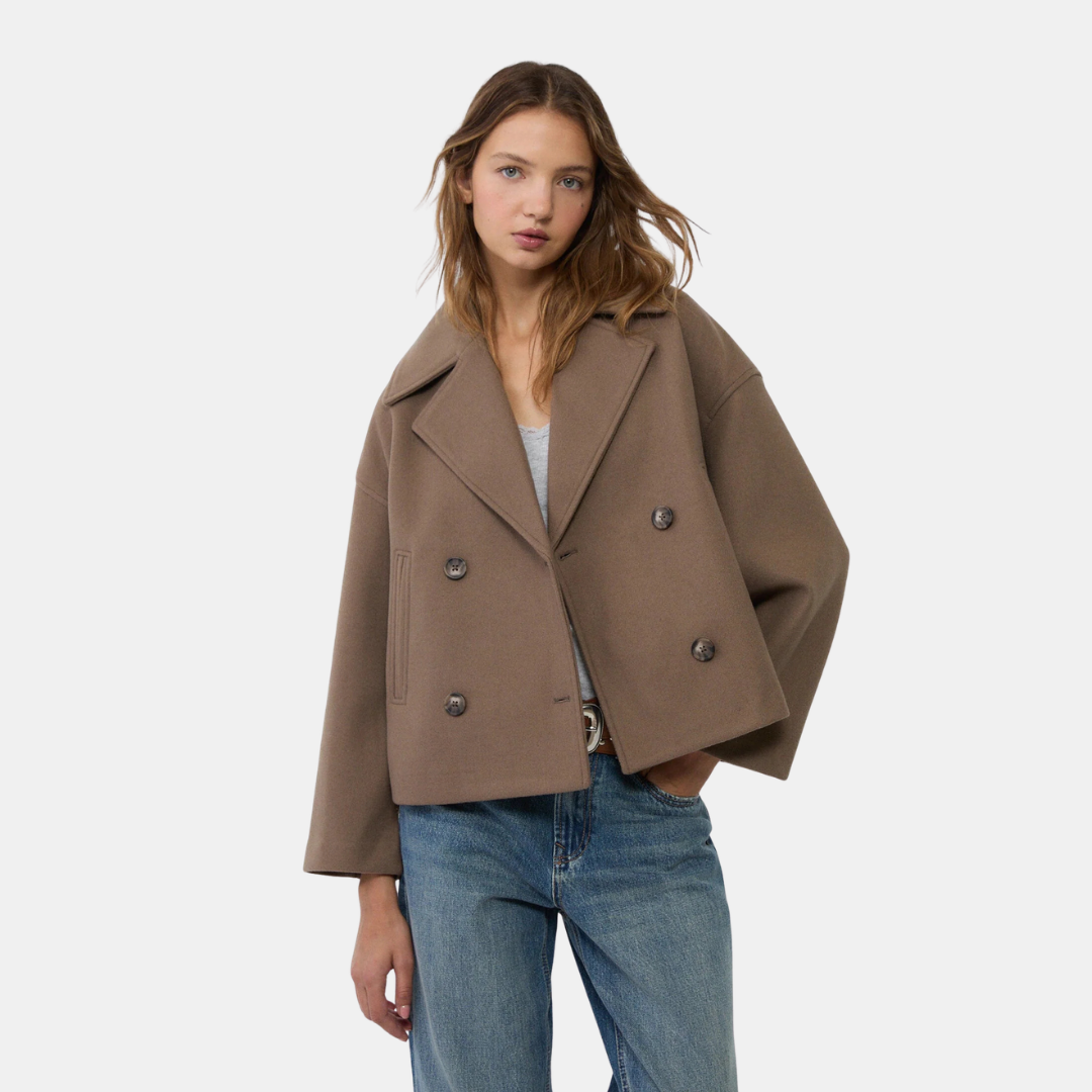 Velmira - Veste courte croisée pour femme pour l'automne et l'hiver