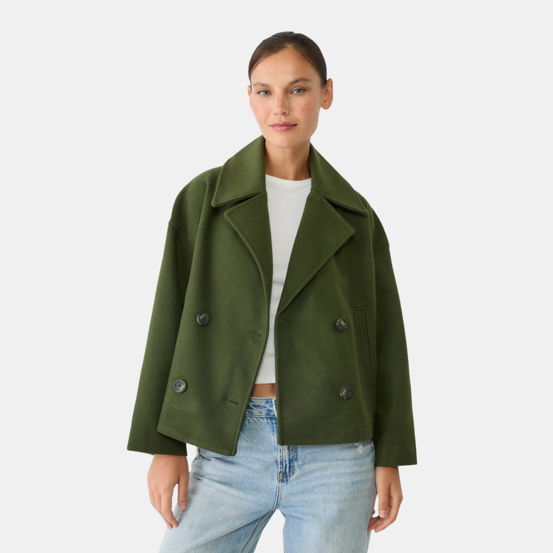 Velmira - Veste courte croisée pour femme pour l'automne et l'hiver