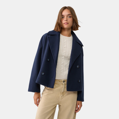 Velmira - Korte Double Breasted Damesjas voor Herfst & Winter