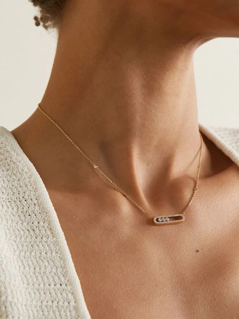 Lara - Collier élégant avec diamants mobiles