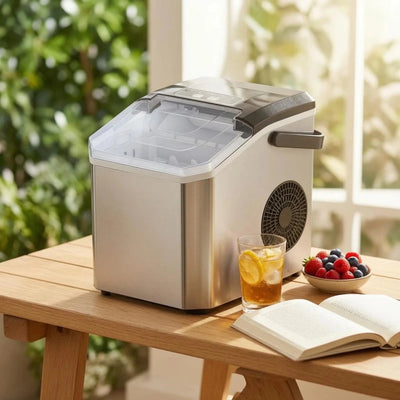 Draagbare ijsblokjesmachine - compact & automatisch