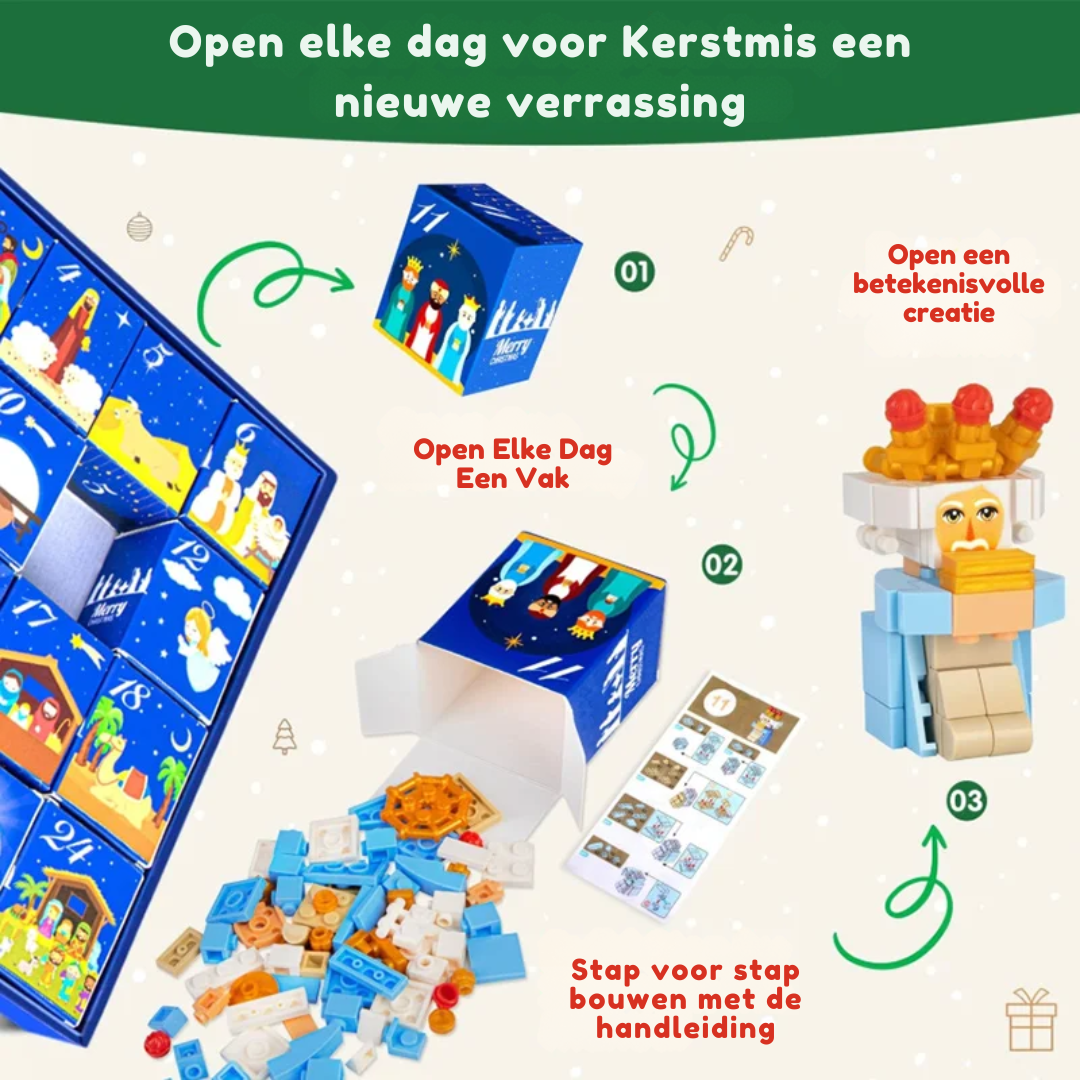 Miniatuur Kerststal Figuren Adventskalender 2025