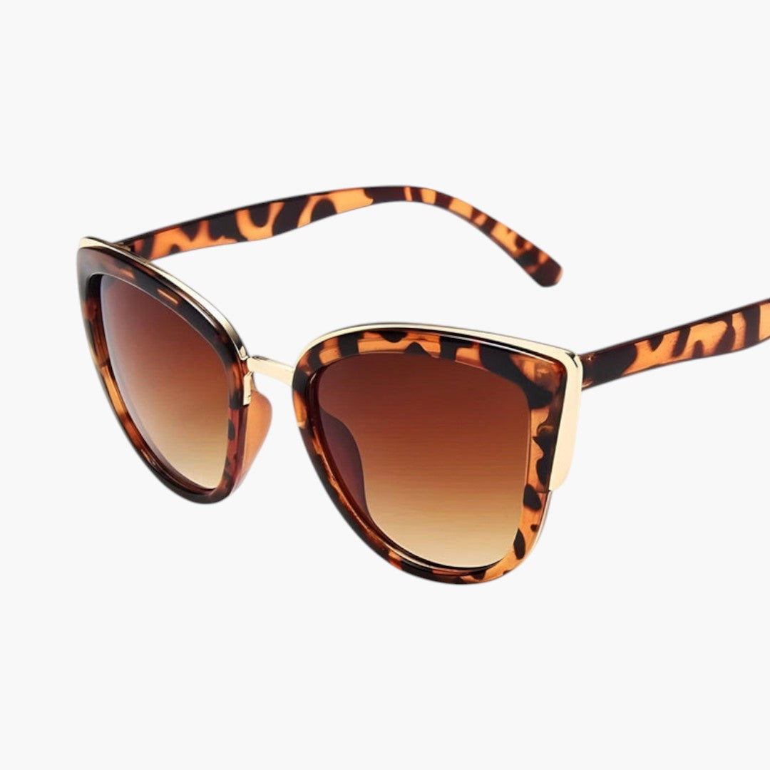 Dames Zonnebril met Cat Eye en Verloop-Glazen