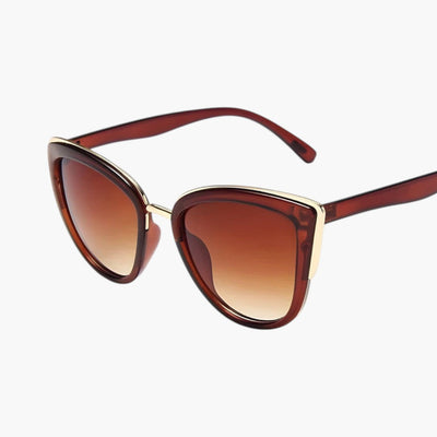 Dames Zonnebril met Cat Eye en Verloop-Glazen