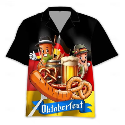 Oktoberfest Overhemd - 3D Print Bier Design voor Feestelijke Looks