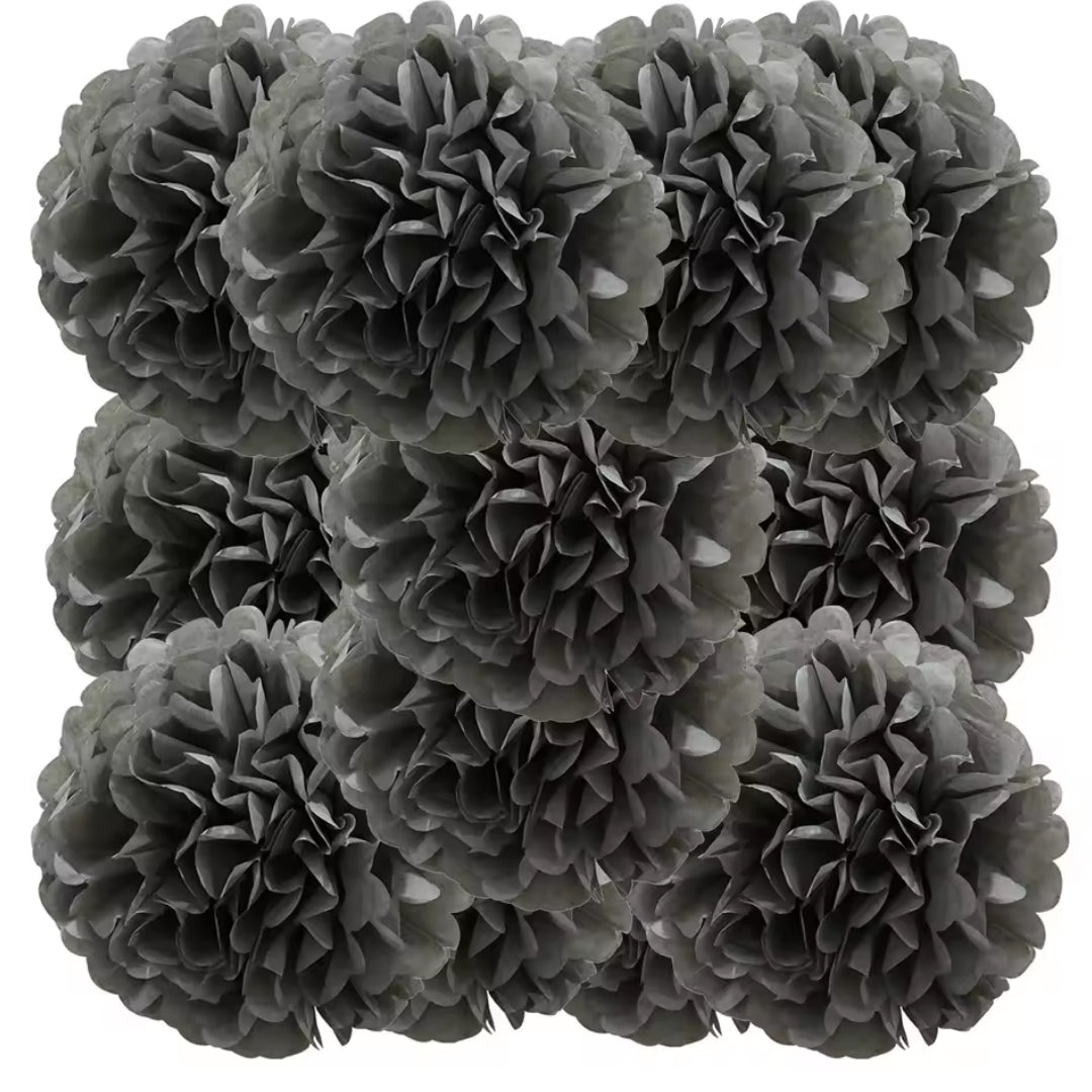 Pompom - Kleurrijke Feestdecoratie Voor Bruiloften En Feestdagen - 12 Stuks