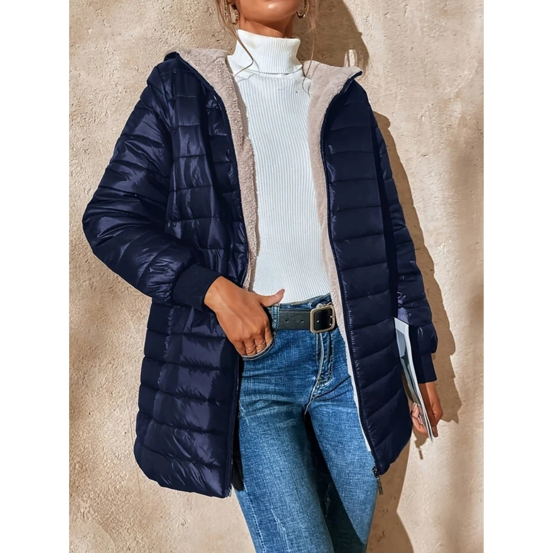 Fleece Gevoerde Jas Met Rits - Annelle