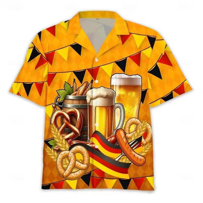 Oktoberfest Overhemd - 3D Print Bier Design voor Feestelijke Looks