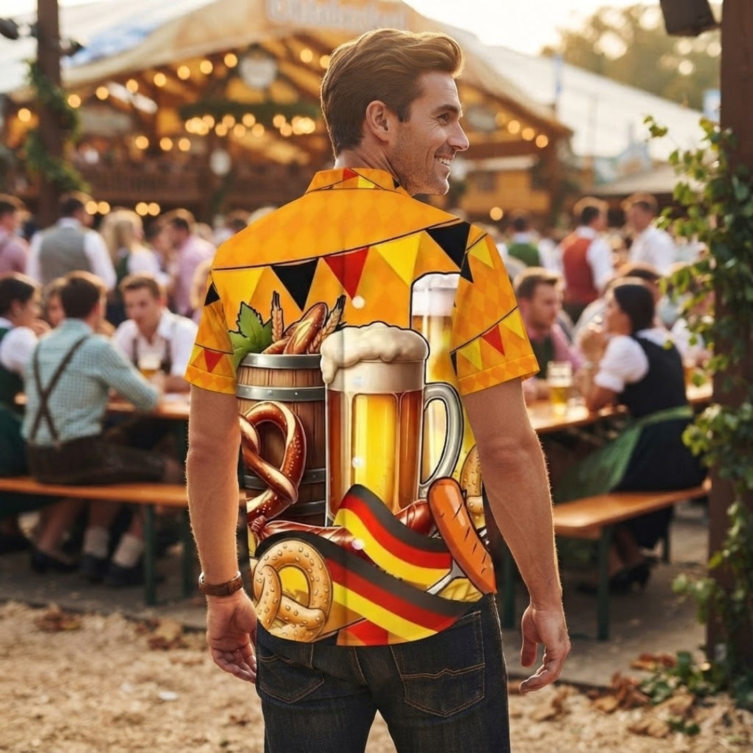 Oktoberfest Overhemd - 3D Print Bier Design voor Feestelijke Looks