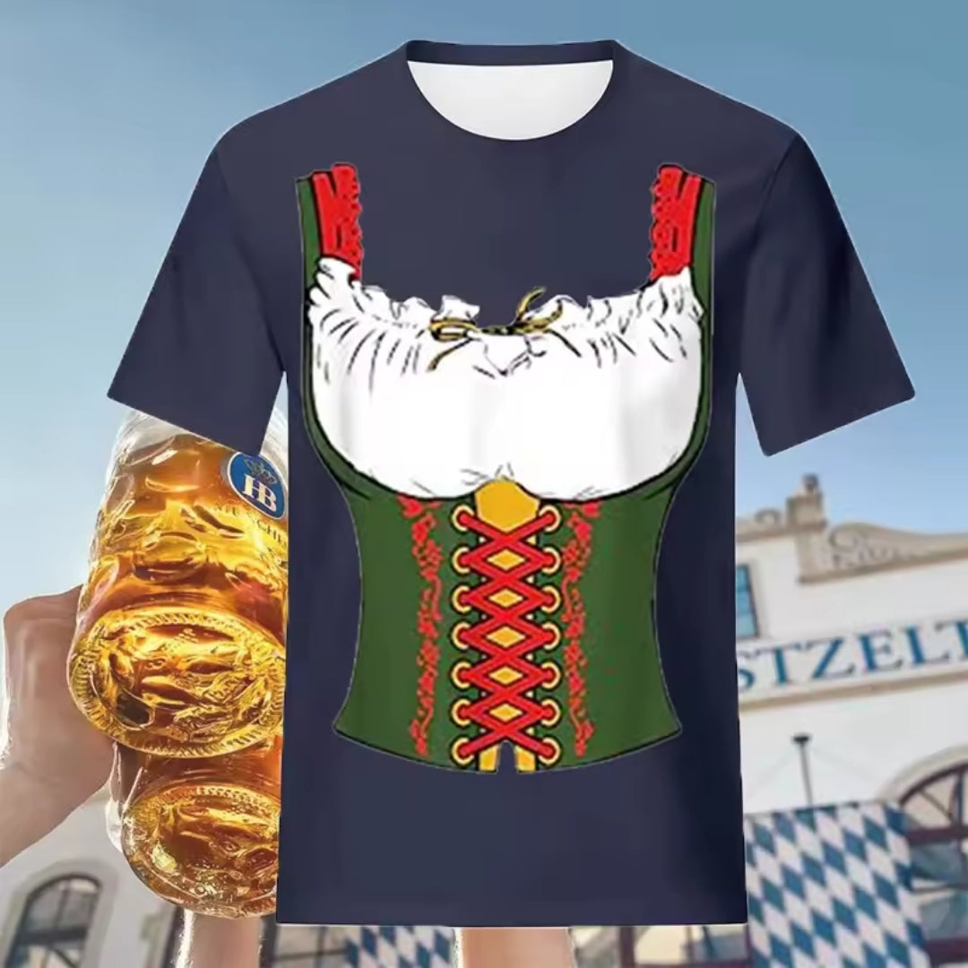 Oktoberfest T-Shirt - Vintage 3D Bierfestival Print