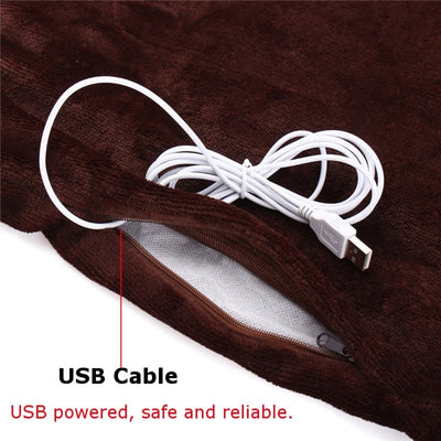 Verwarmde Sjaal en Deken - USB Warmtewrap Voor Schouders en Knieën
