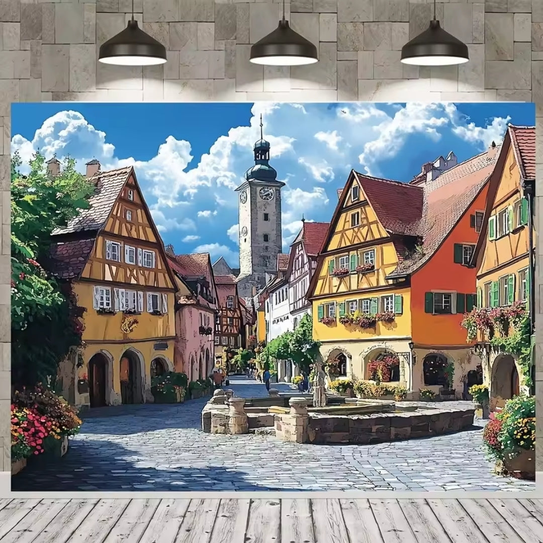 Oktoberfest Decoratie - Feestelijk München Achtergronddoek