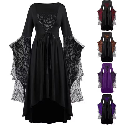 Halloween Heksen Jurk - Gothic Vintage Stijl