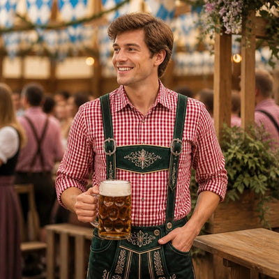 Oktoberfest Kostuum Heren - Traditionele Beierse Stijl Met Geborduurde Details