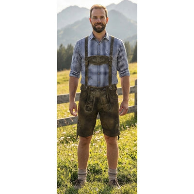 Traditionele Lederhosen Origineel - Echt Leer Met Bretels