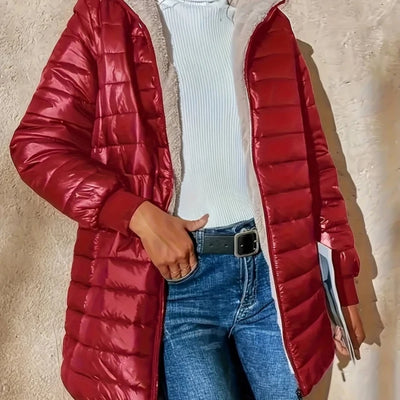 Fleece Gevoerde Jas Met Rits - Annelle