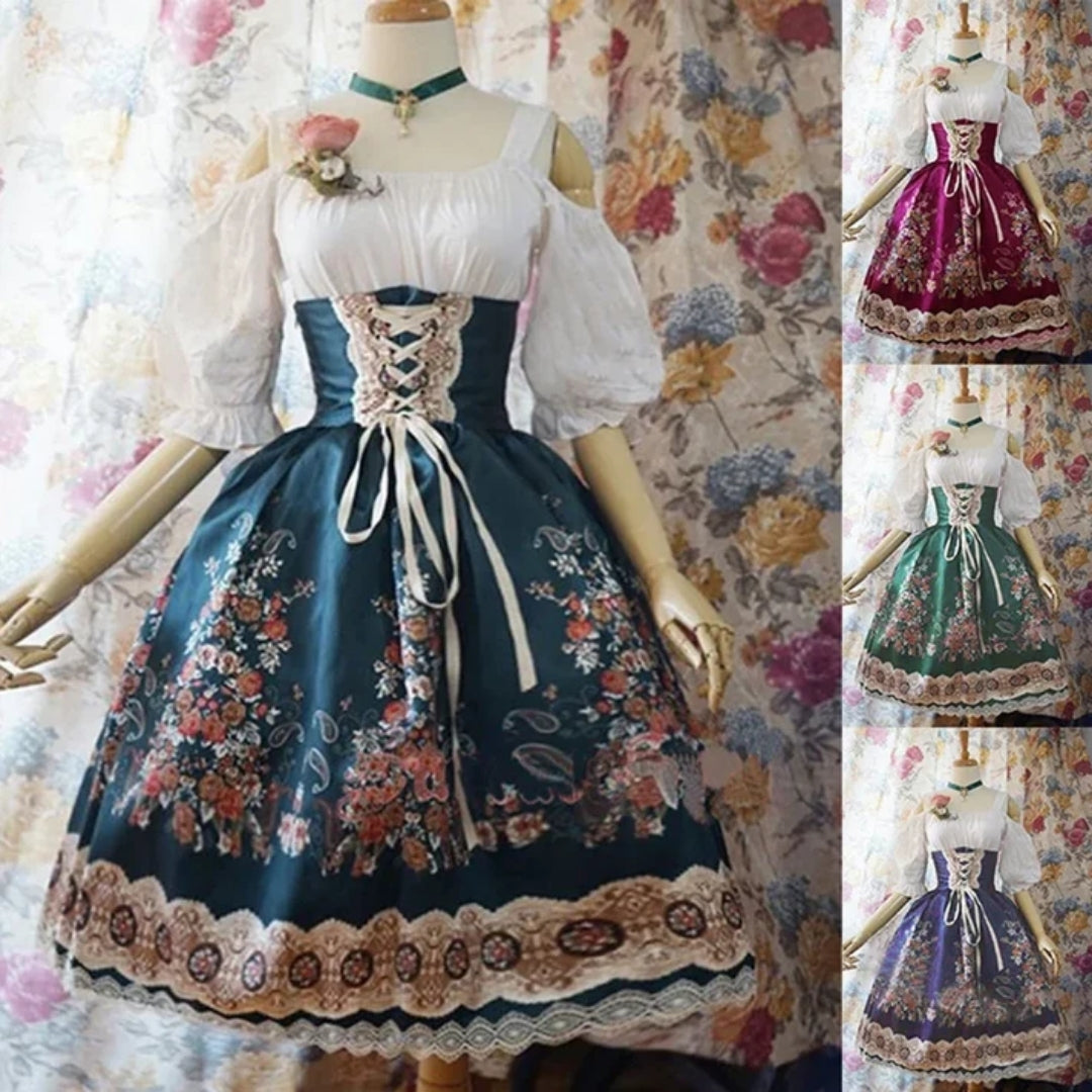 Traditionele Oktoberfest Dirndl Voor Dames - Beierse Elegante Pasvorm
