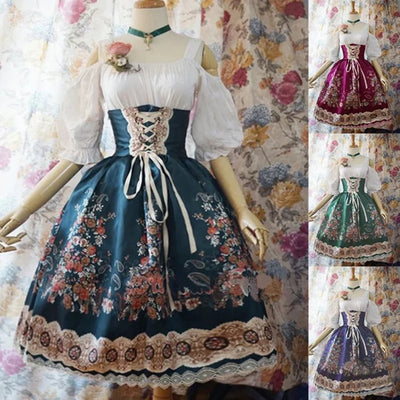 Traditionele Oktoberfest Dirndl Voor Dames - Beierse Elegante Pasvorm
