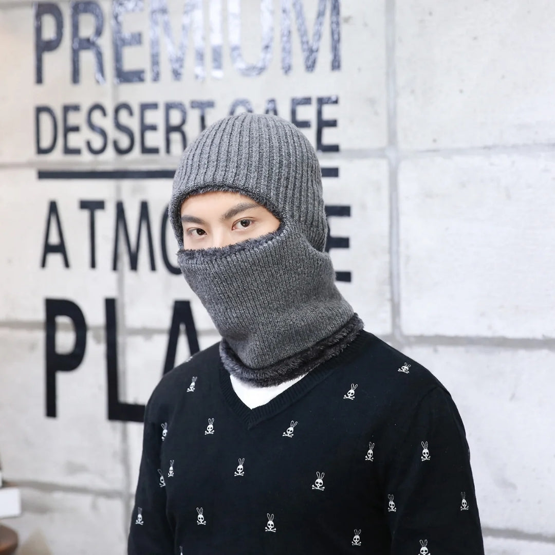 Gebreide Unisex Muts Met Sjaal En Nekwarmer Voor de Winter - Niv