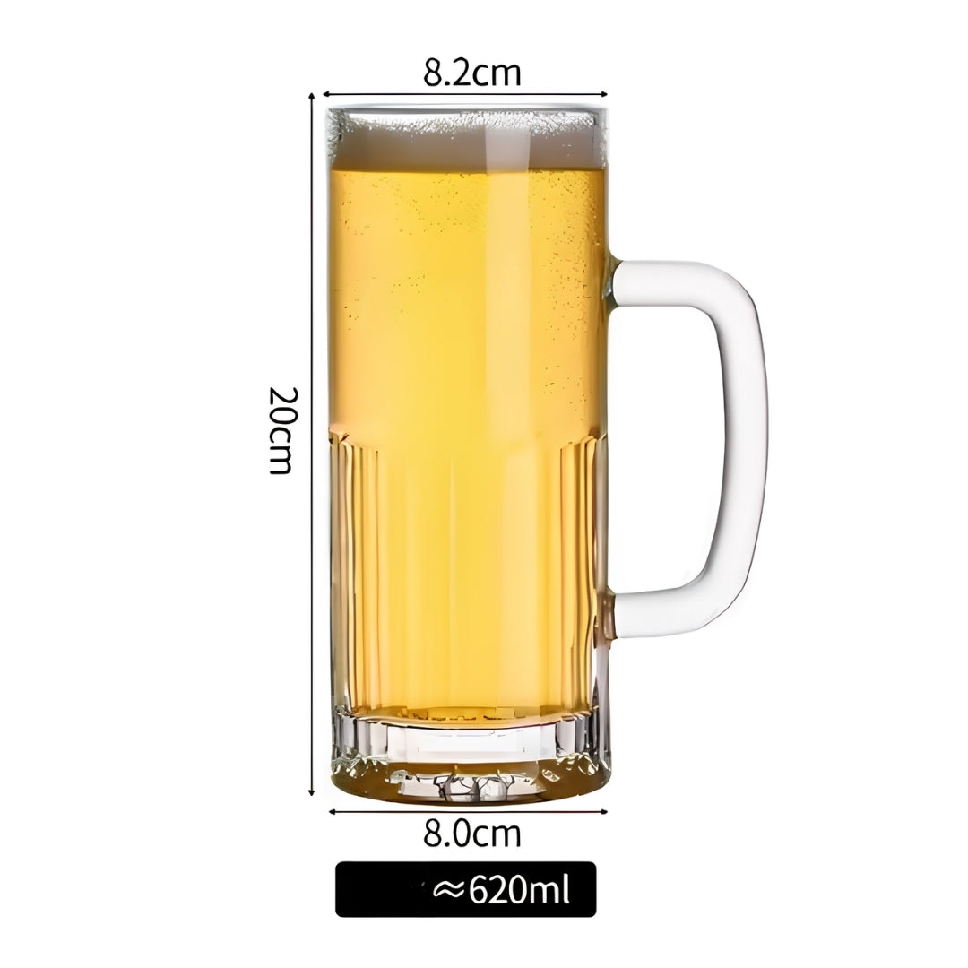 Bierpul Oktoberfest - Klassieke Glazen Drinkbeker Met Grote Inhoud