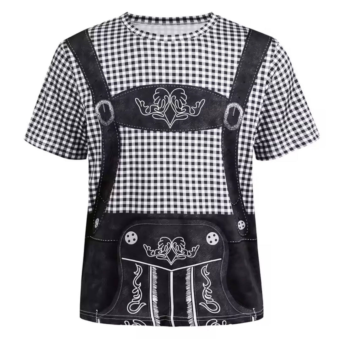 Bavaria Lederhosen T-Shirt - 3D Design Voor Heren