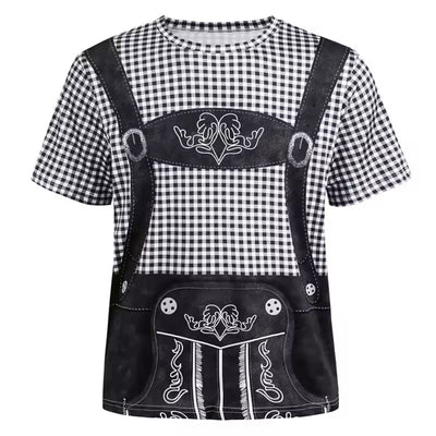 Bavaria Lederhosen T-Shirt - 3D Design Voor Heren