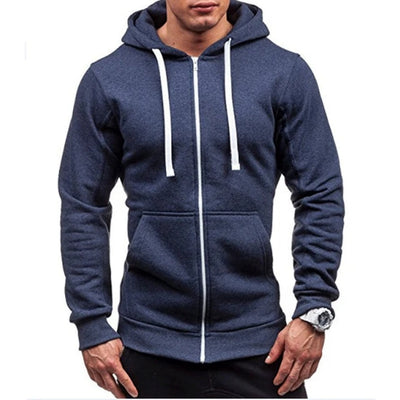 Winddichte Fleece Hoodie Voor Heren Met Rits - Daniel