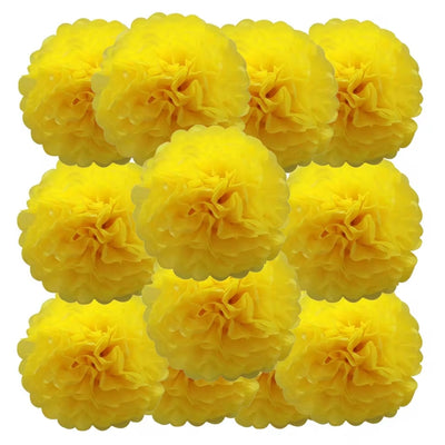 Pompom - Kleurrijke Feestdecoratie Voor Bruiloften En Feestdagen - 12 Stuks