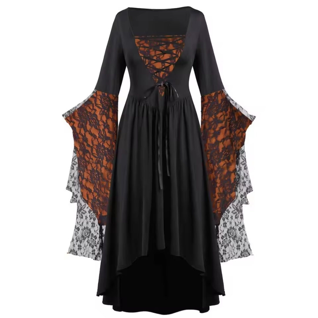 Halloween Heksen Jurk - Gothic Vintage Stijl