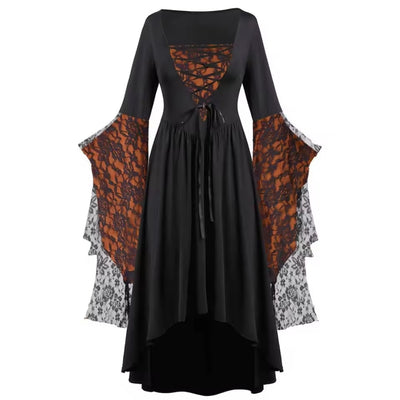 Halloween Heksen Jurk - Gothic Vintage Stijl