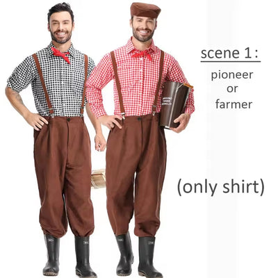 Oktoberfest Blouse - Duitse Beierse Ruit-Stijl