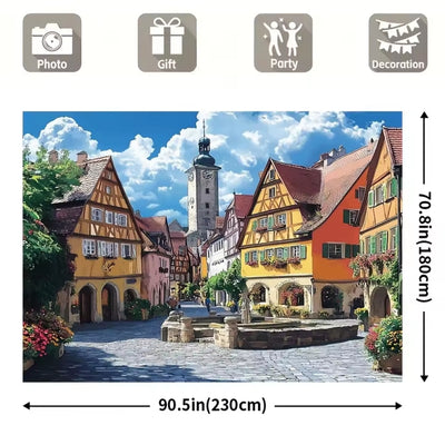 Oktoberfest Decoratie - Feestelijk München Achtergronddoek