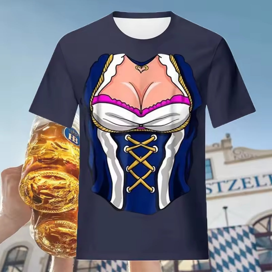 Oktoberfest T-Shirt - Vintage 3D Bierfestival Print