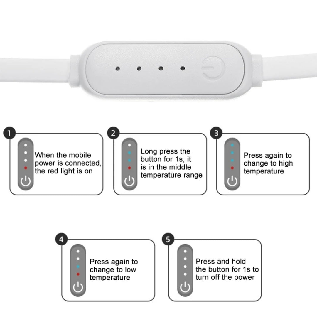 Verwarmde Sjaal - USB Met 3 Verwarmingsstanden