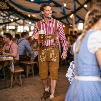 Oktoberfest Kostuum Heren - Traditionele Beierse Stijl Met Geborduurde Details