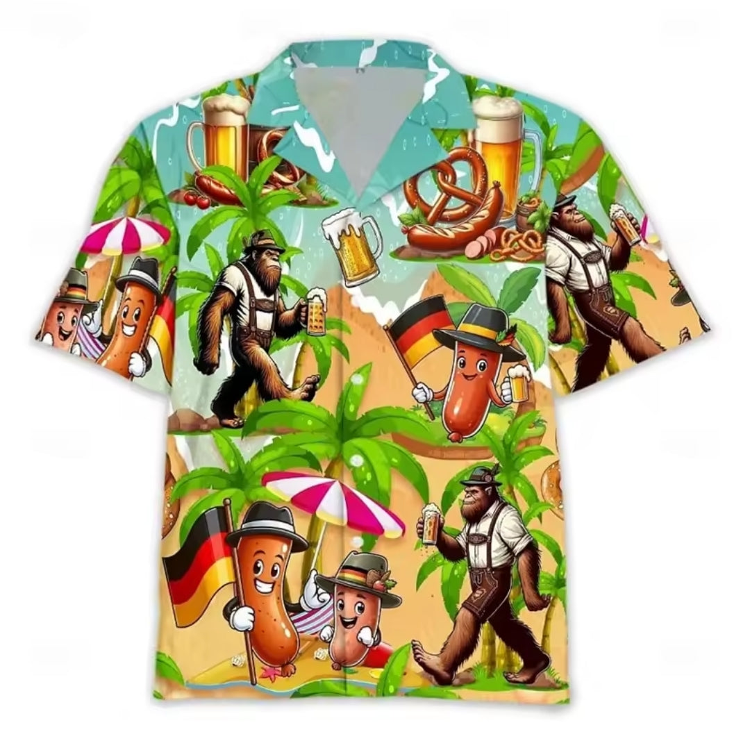 Oktoberfest Overhemd - 3D Print Bier Design voor Feestelijke Looks