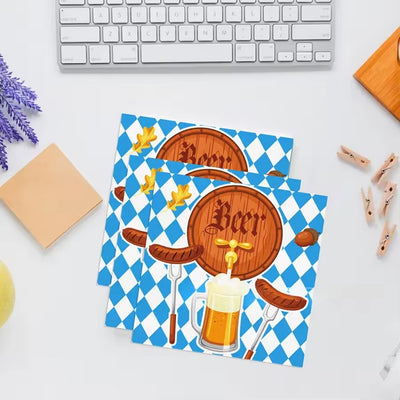 Oktoberfest Servetten - Feestelijke Bierprint Voor Tafel