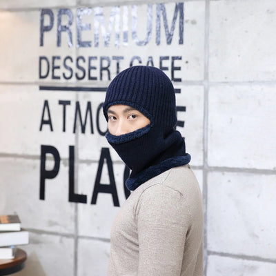 Gebreide Unisex Muts Met Sjaal En Nekwarmer Voor de Winter - Niv