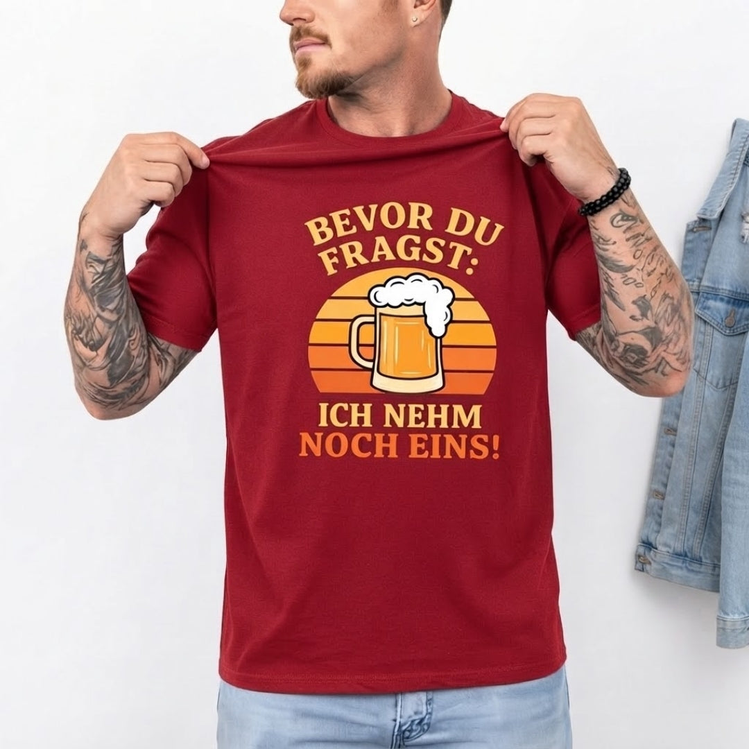Oktoberfest Bier T-Shirt - Ich Nehm Noch Eins!