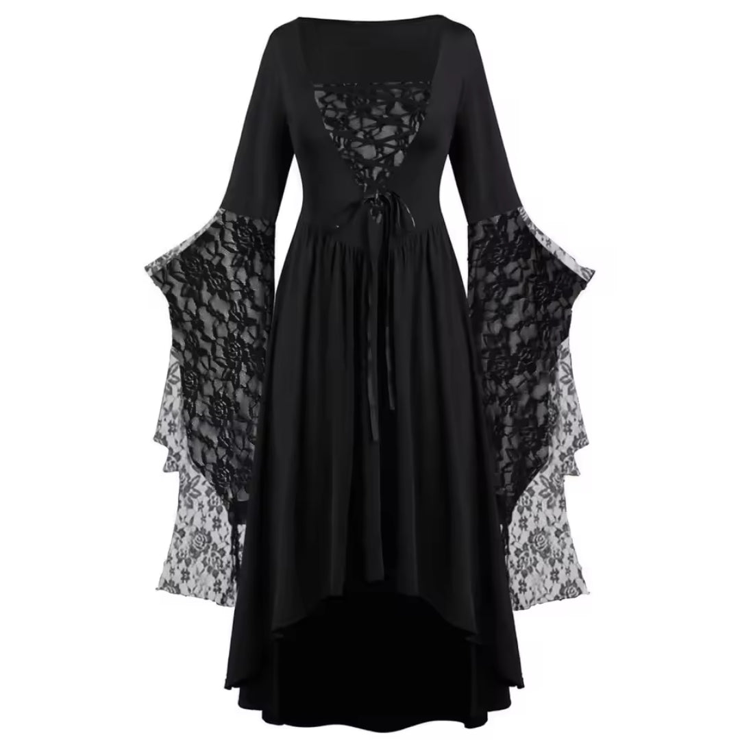 Halloween Heksen Jurk - Gothic Vintage Stijl
