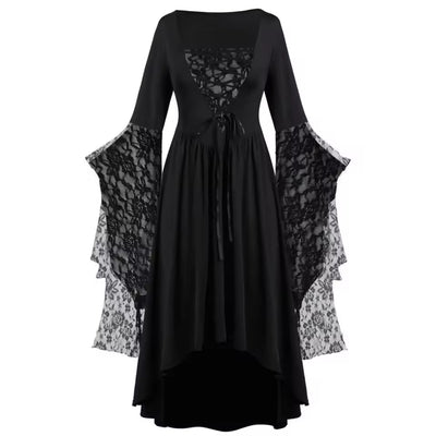 Halloween Heksen Jurk - Gothic Vintage Stijl