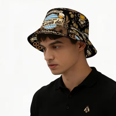 Oktoberfest Bucket Hat - Beierse Feestprint Voor Dames En Heren