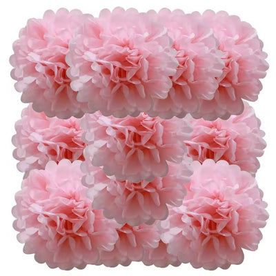 Pompom - Kleurrijke Feestdecoratie Voor Bruiloften En Feestdagen - 12 Stuks