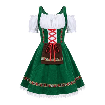 Oktoberfest Dirndl met Kant en Veterdetails - Hannah