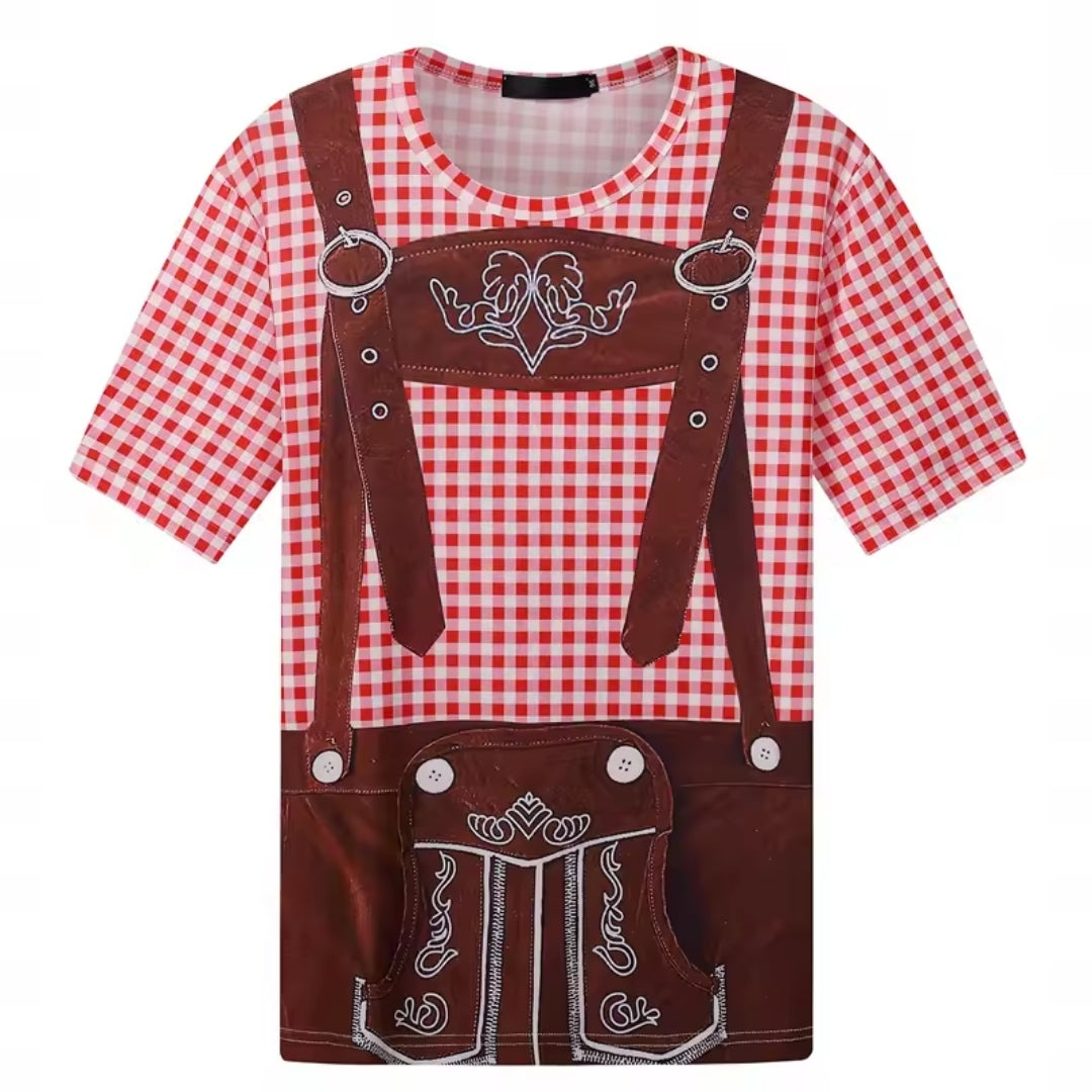 Bavaria Lederhosen T-Shirt - 3D Design Voor Heren